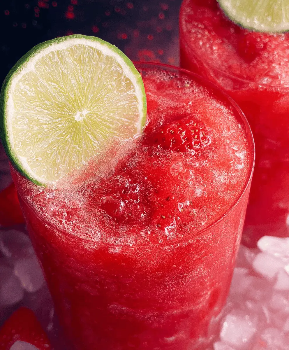 Refreshing Strawberry Lime Slush Recipe