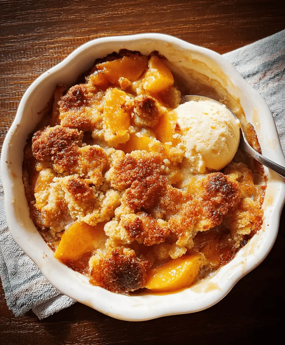 Easy Air Fryer Peach Cobbler Recipe