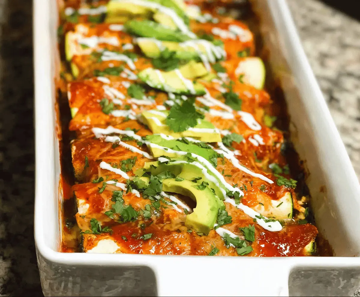 Keto Chicken Enchiladas With Zucchini – Low Carb Dinner