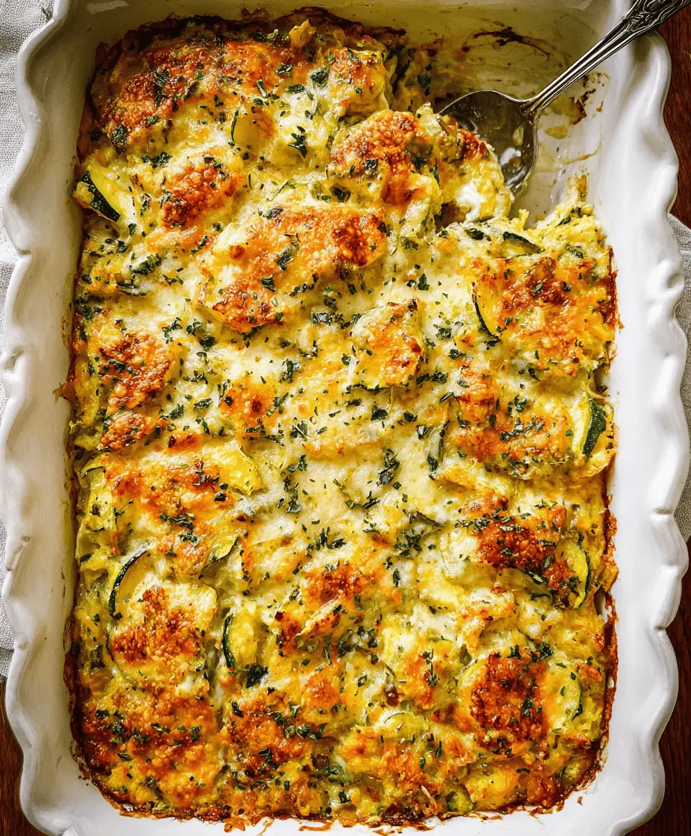 Cheesy Zucchini Squash Casserole Recipe
