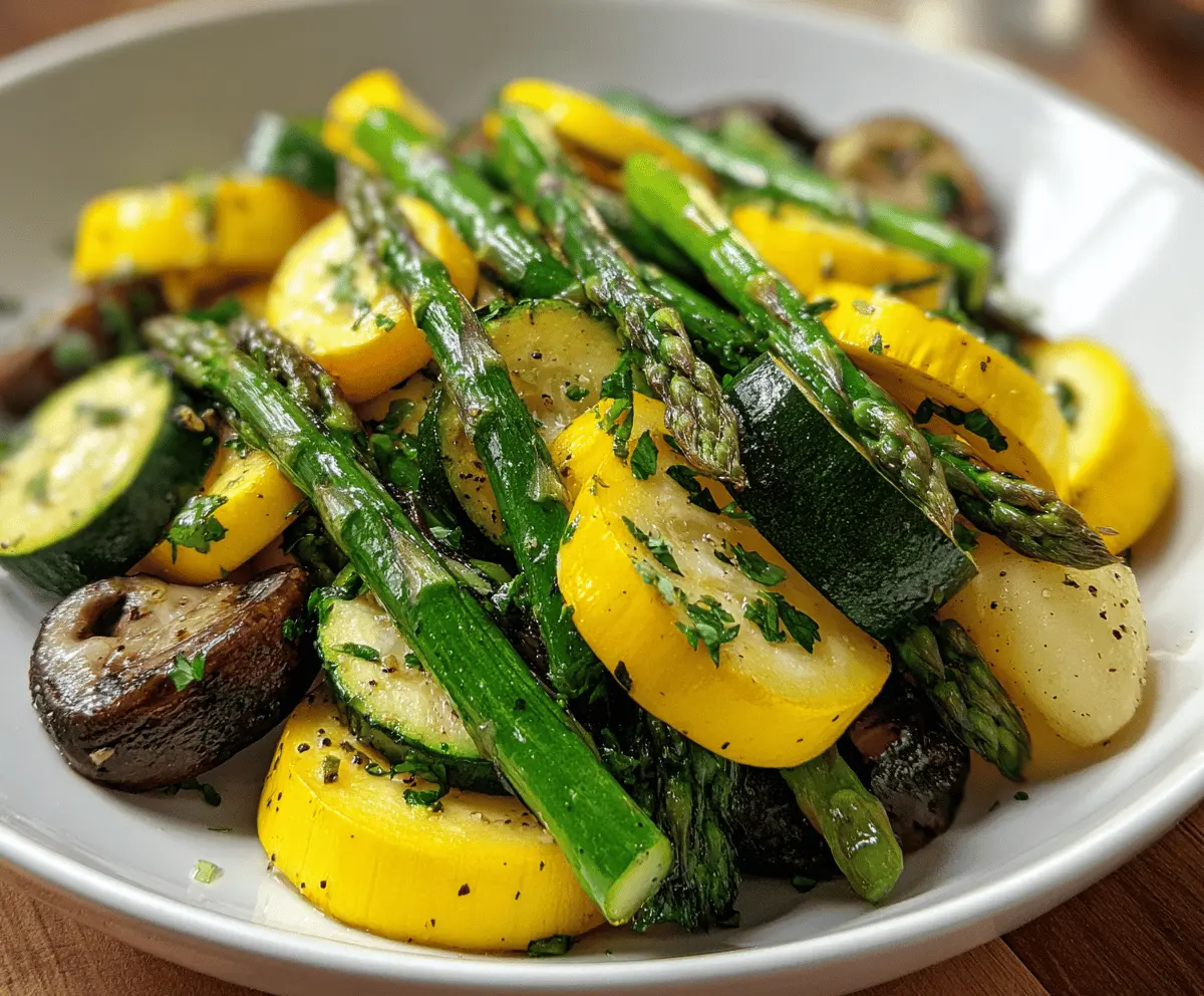 Easy Flavorful Asparagus with Zucchini and Squash