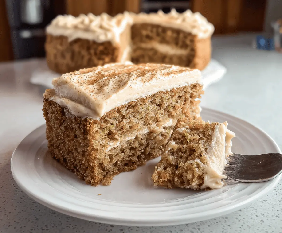 Moist Zucchini Cake With Cinnamon Cream Cheese Frosting