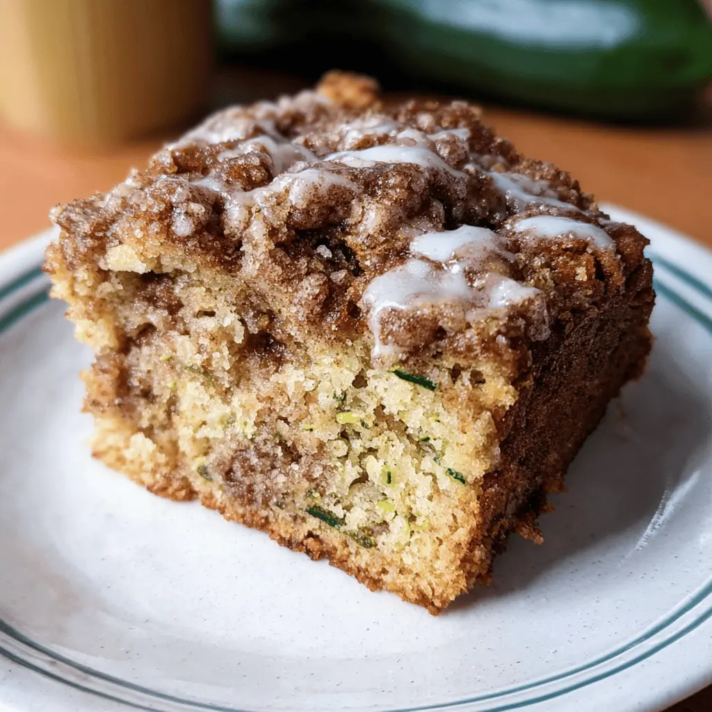 Moist Cinnamon Zucchini Coffee Cake Recipe