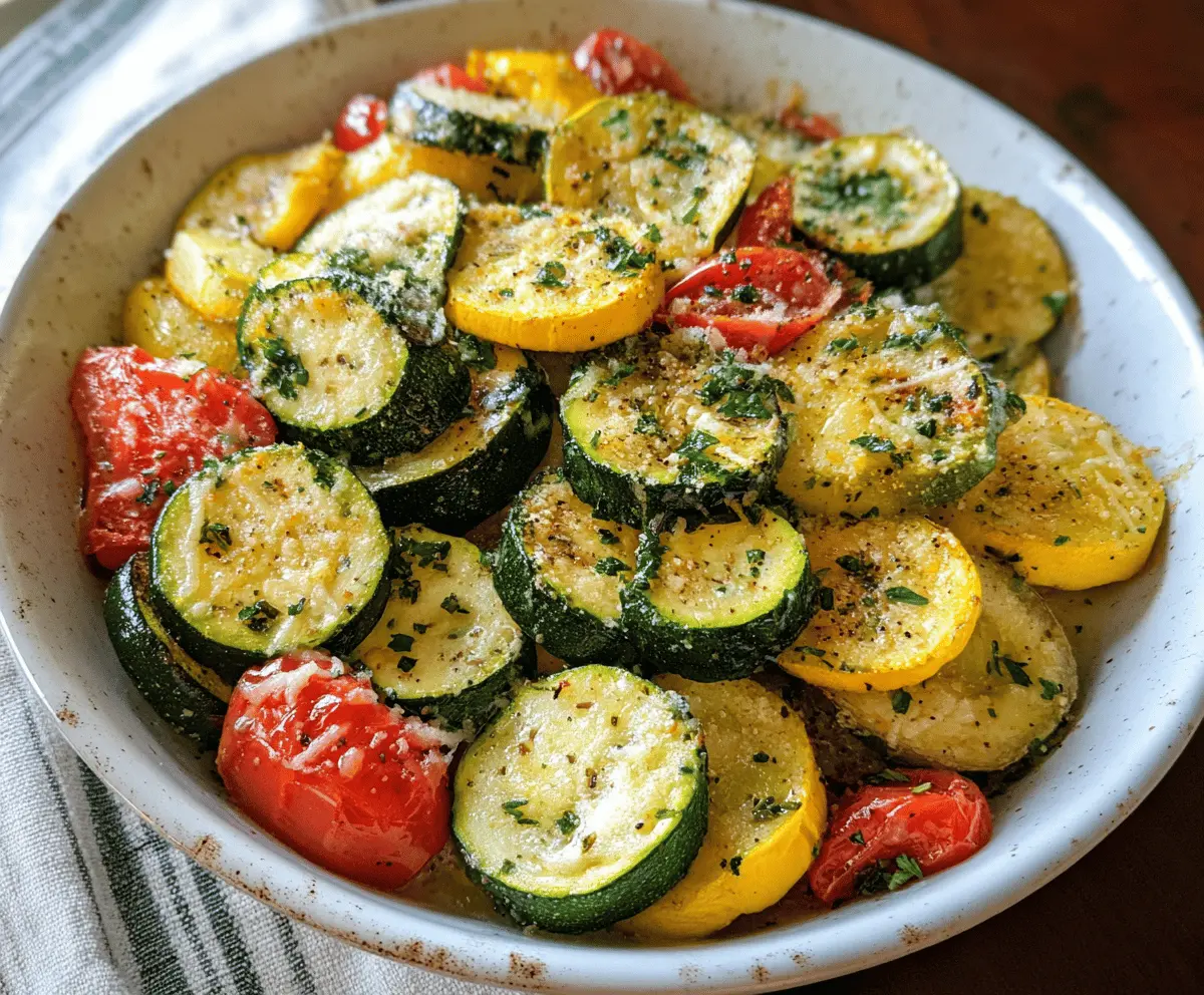 Easy Garlic Parmesan Zucchini and Squash Medley