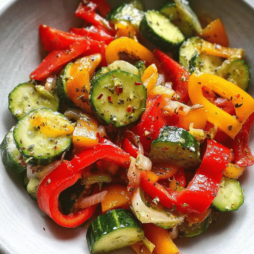 Fresh Cucumber and Sweet Pepper Salad Recipe