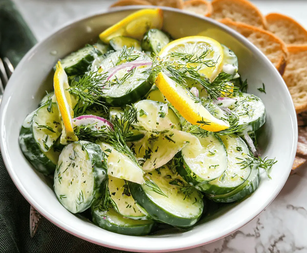 Refreshing Lemon Dill Cucumber Salad Recipe