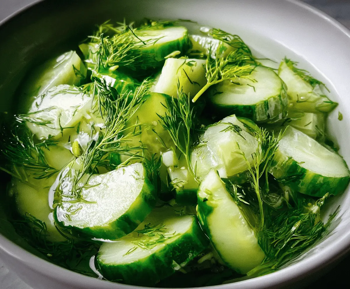 Easy Garlic Dill Cucumber Recipe for Refreshing Snacks