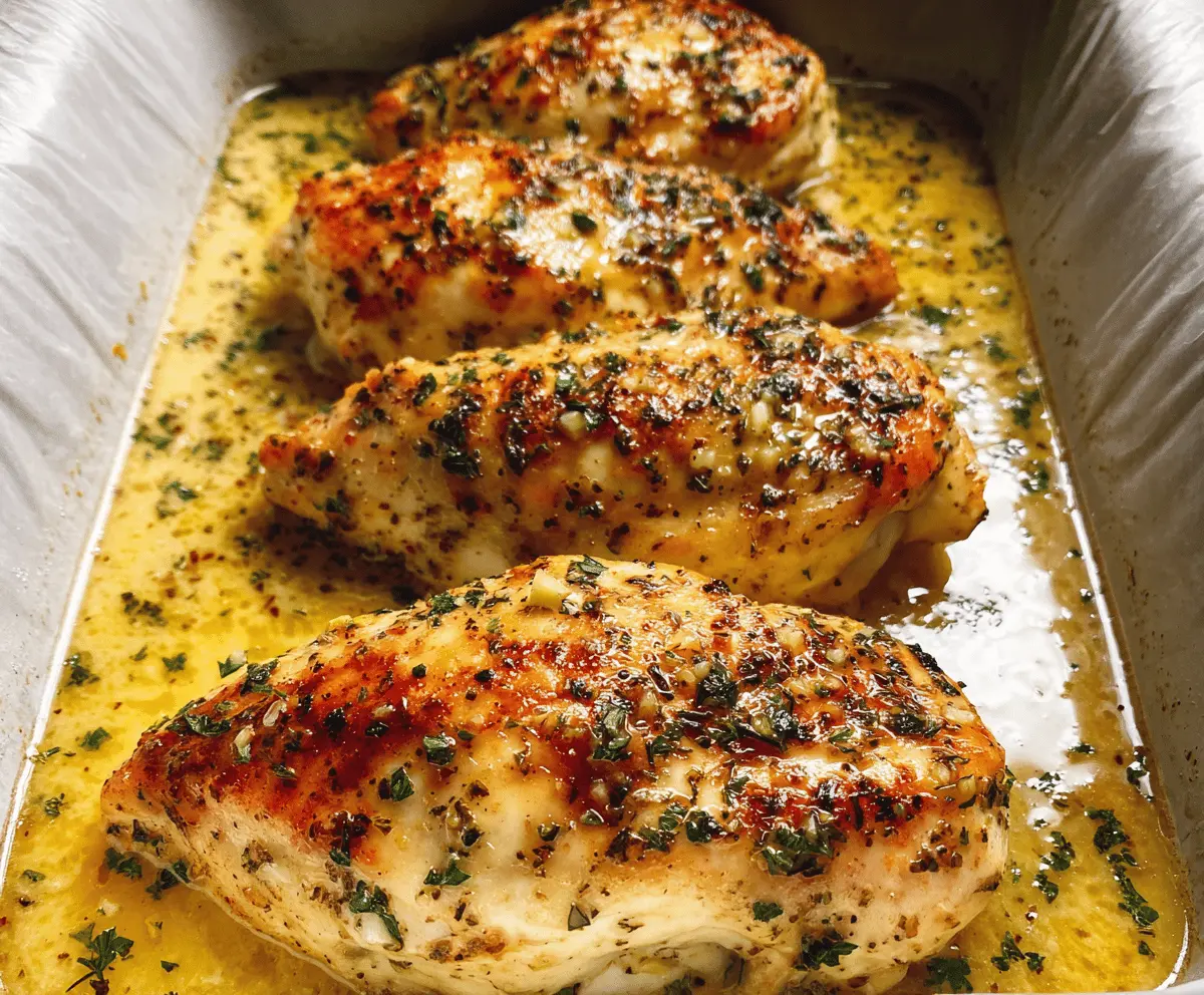 Easy Garlic Butter Baked Chicken Breast Recipe