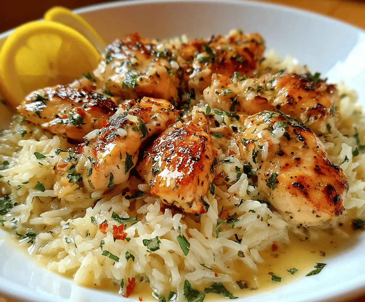 Easy Chicken Scampi with Creamy Garlic Parmesan Rice