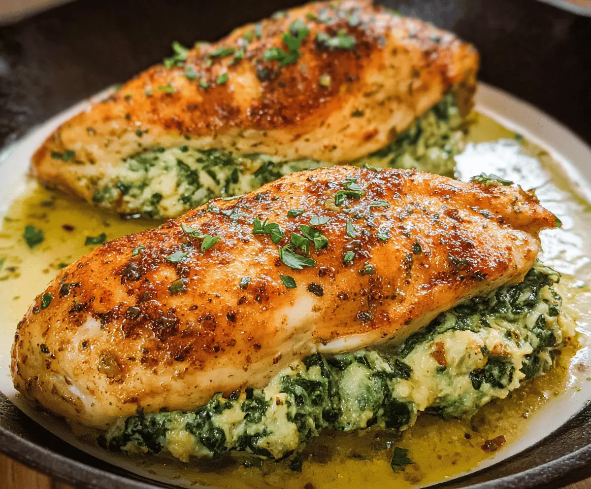 Easy Spinach Stuffed Chicken Breasts Recipe