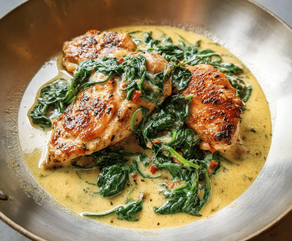 Creamy Chicken Florentine Recipe with Spinach