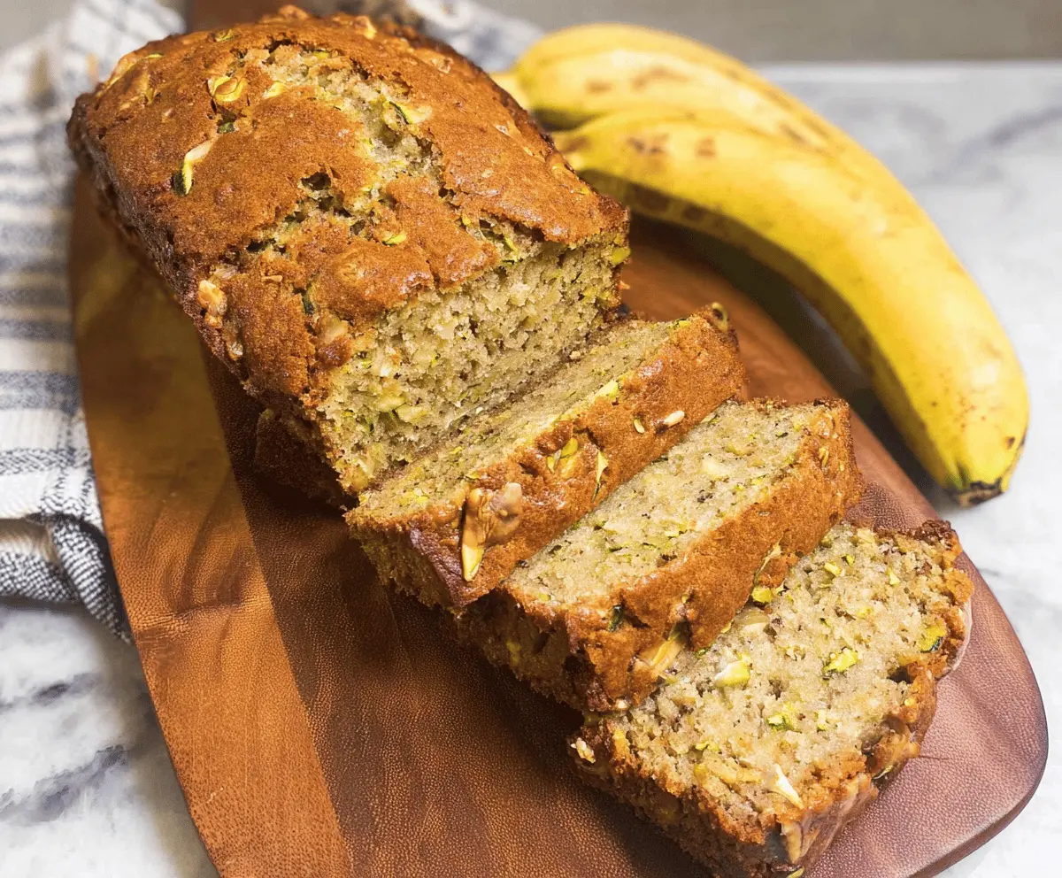 Moist Zucchini Banana Bread Recipe