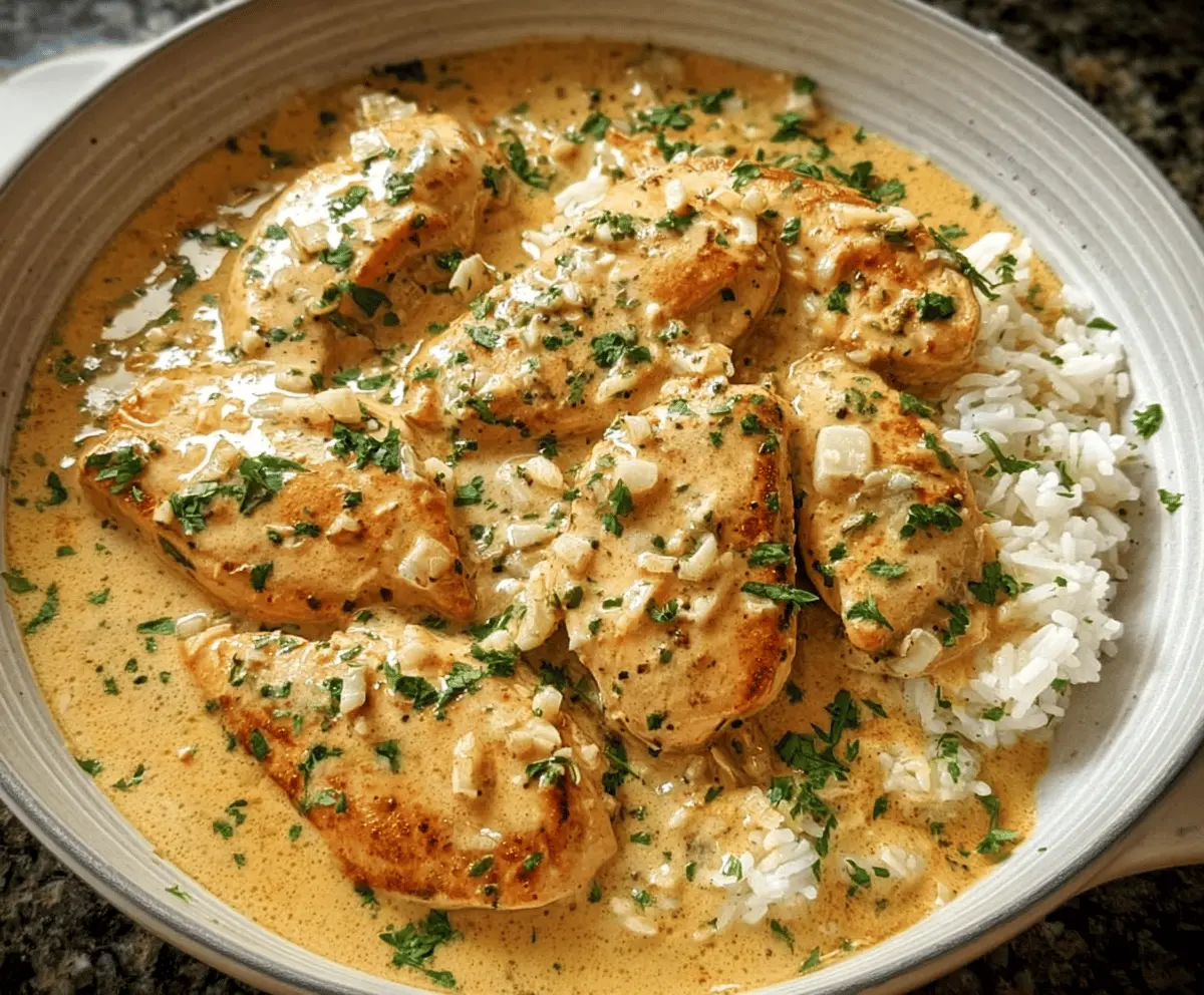 Easy Creamy Garlic Chicken Recipe