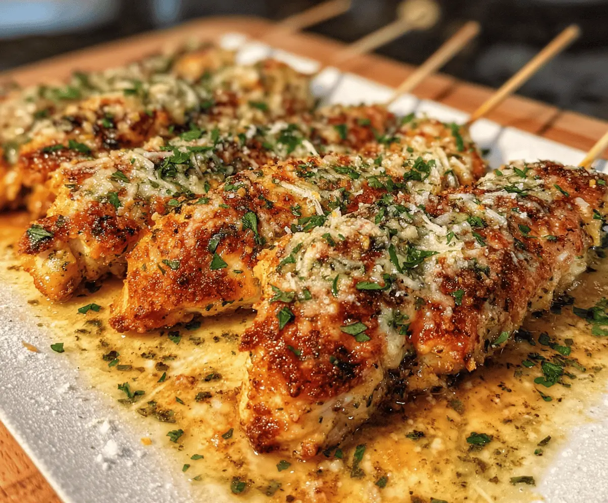 Garlic Parmesan Chicken on the Blackstone Grill