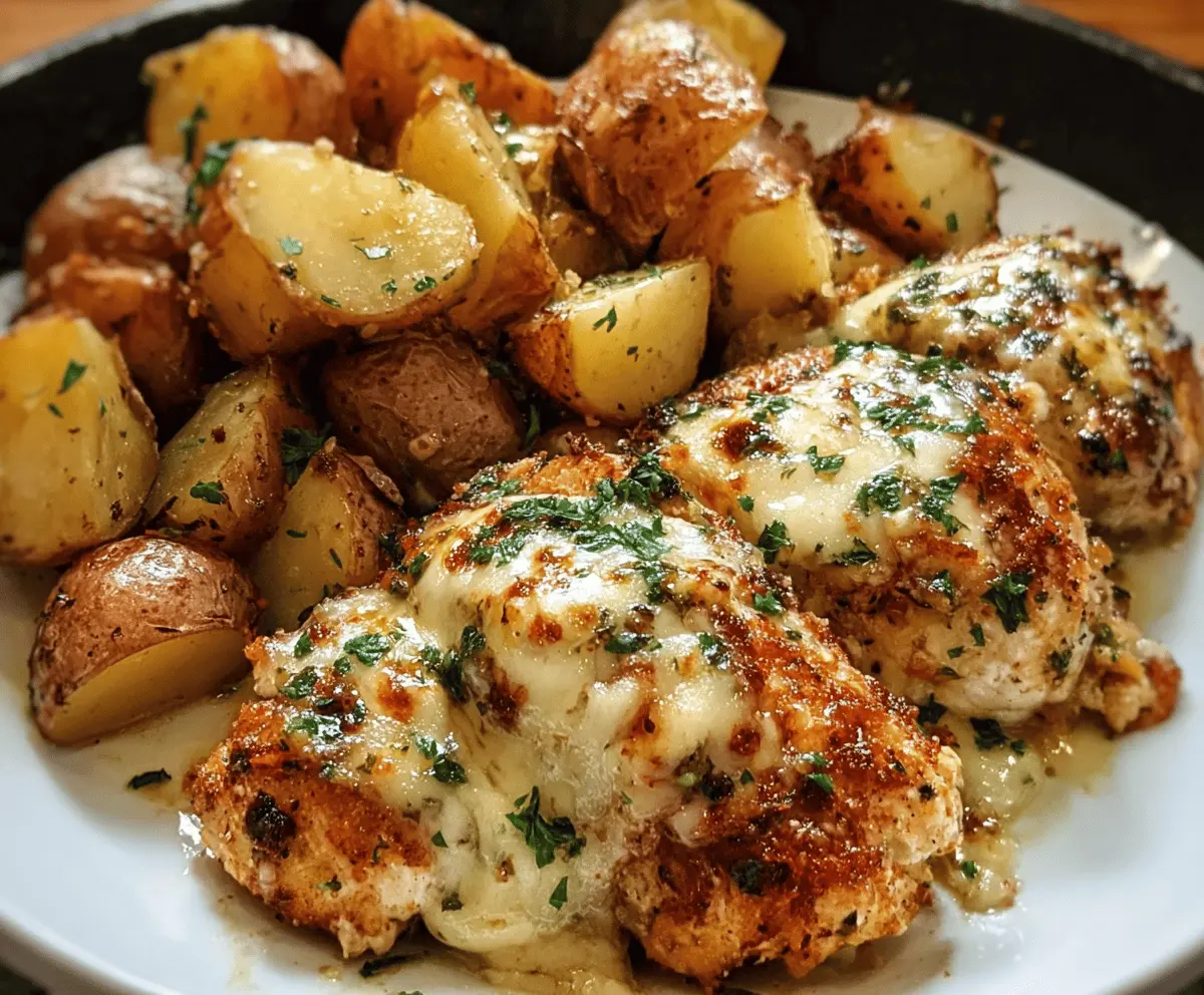 Easy Garlic Parmesan Chicken and Potatoes Recipe