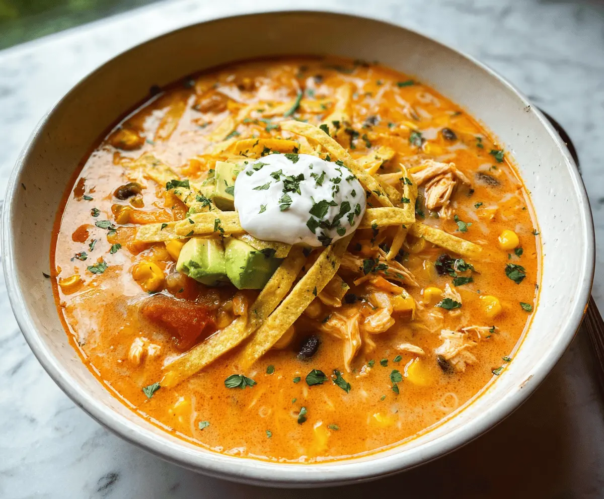 Creamy Chicken Tortilla Soup Recipe