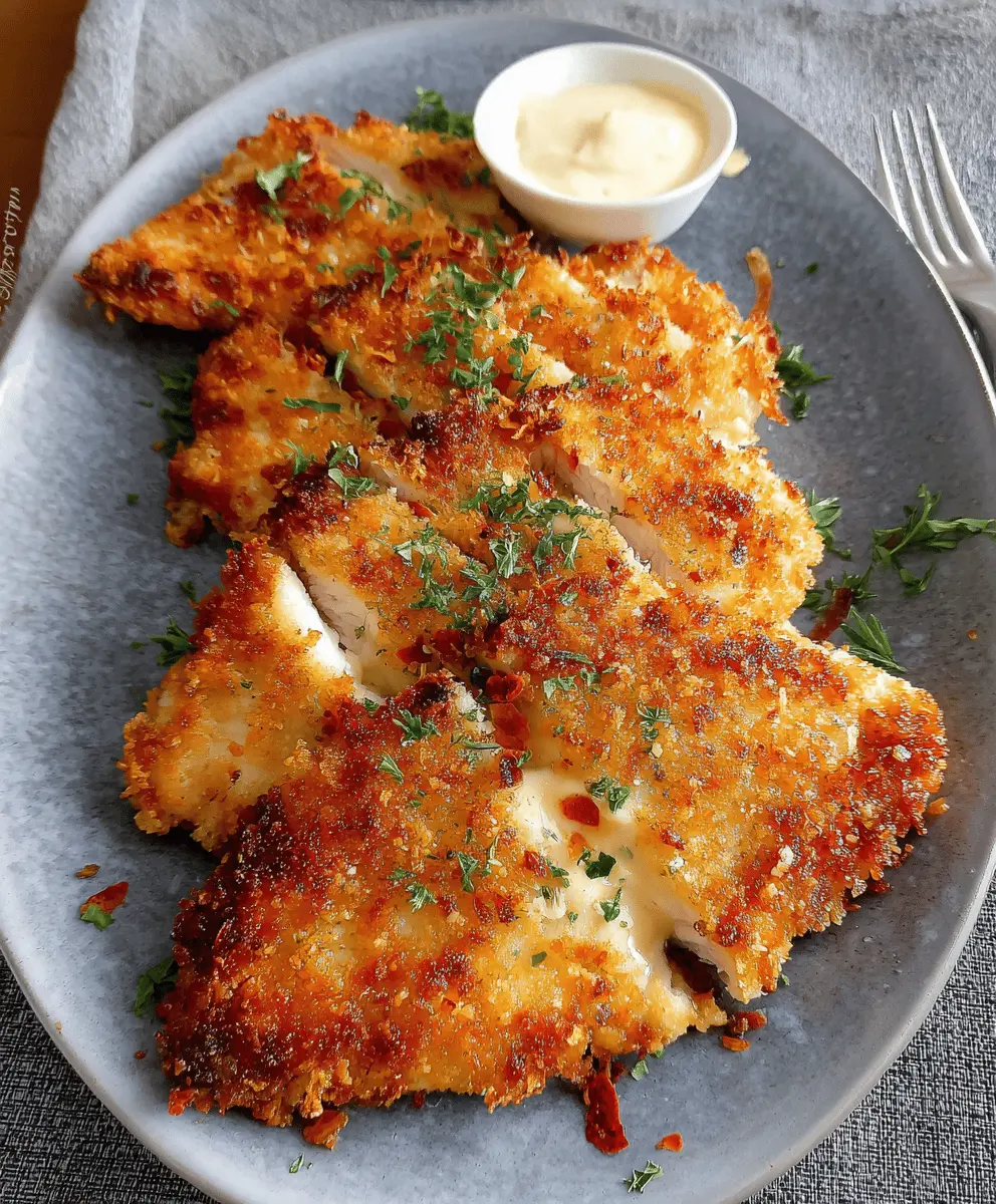 Crispy Air Fryer Parmesan Chicken with Mayo