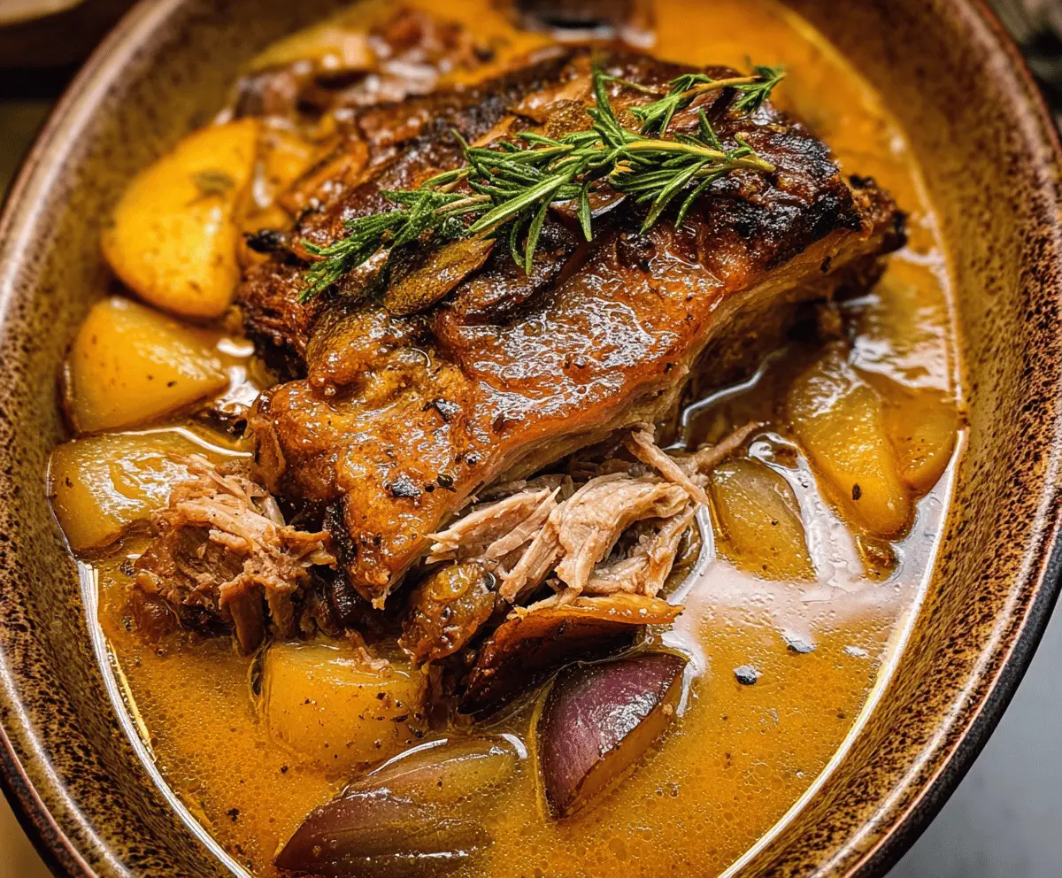 Tender Apple Cider Braised Pork Shoulder Recipe