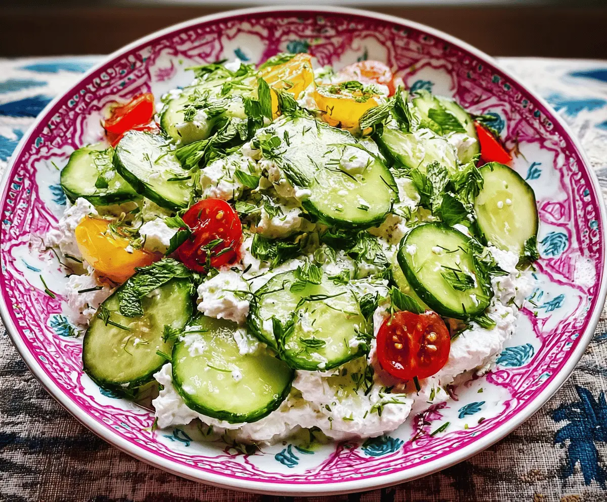 Fresh Cottage Cheese and Cucumber Salad Recipe