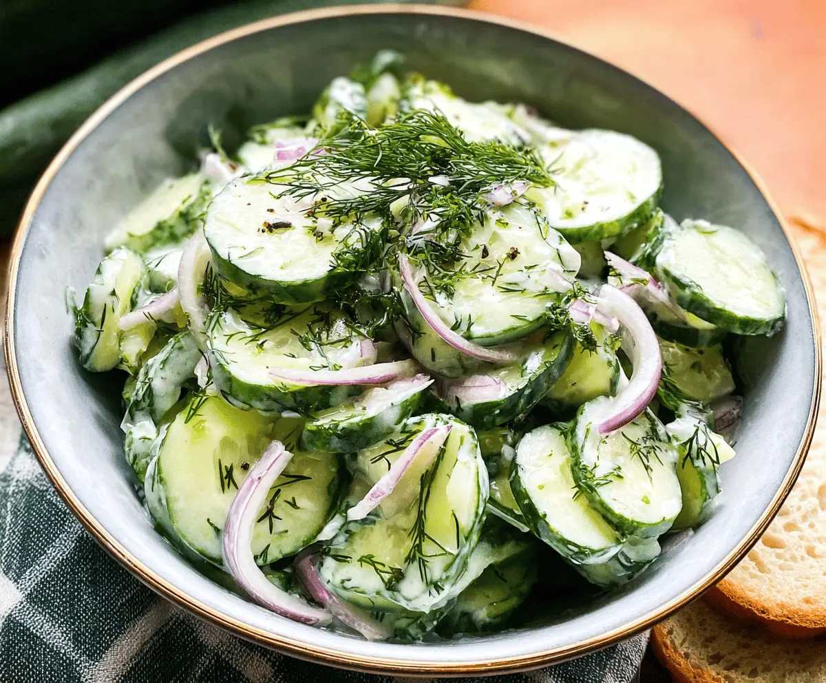 Refreshing Cucumber Dill Salad Recipe