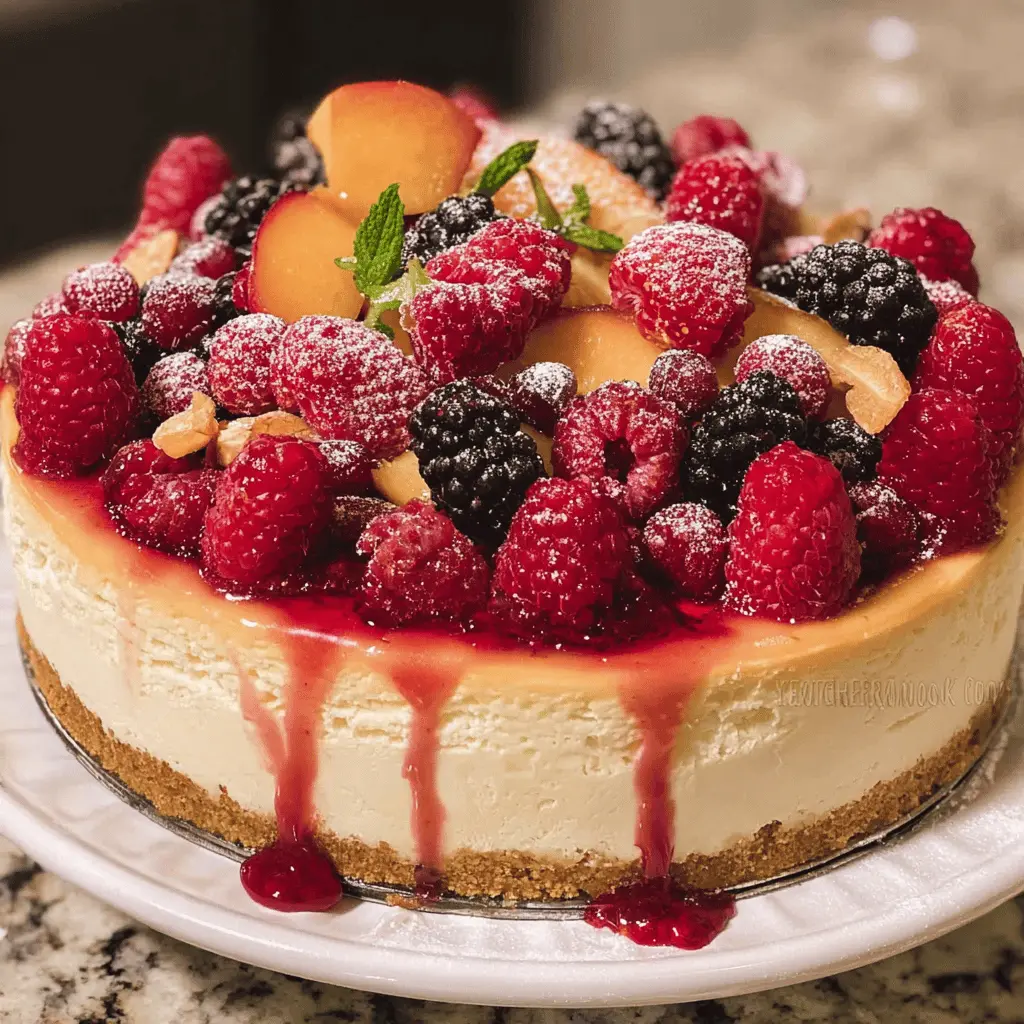 Summer Berry and Peach Cheesecake Recipe