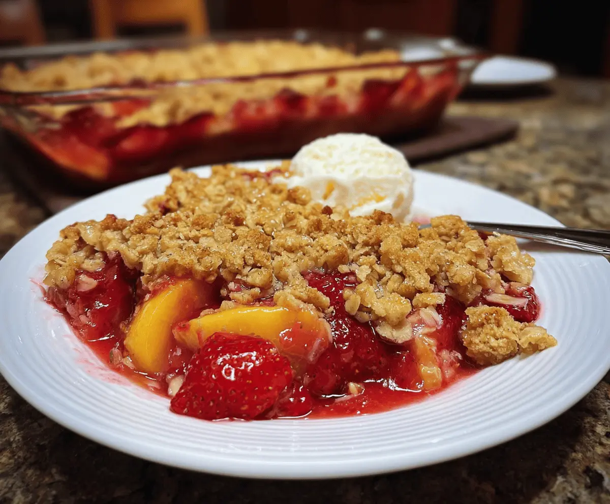 Easy Strawberry Peach Crisp Recipe