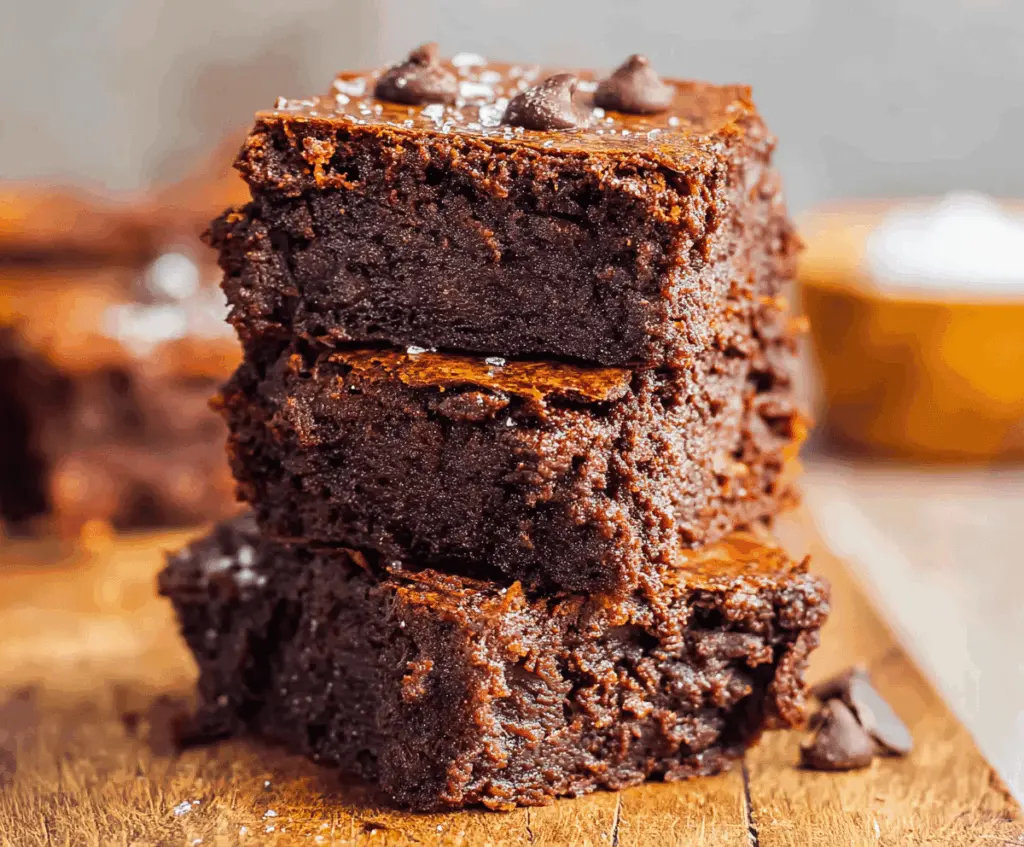 Delicious homemade sweet potato brownies with rich chocolate flavor and a moist, fudgy texture, perfect for healthy dessert indulgence.