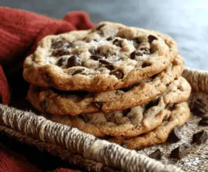 Delicious homemade Bills Chocolate Chip Cookies with gooey chocolate chips and golden edges