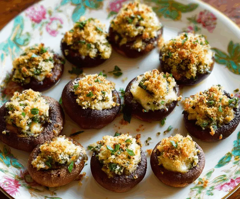 Brie Stuffed Mushrooms