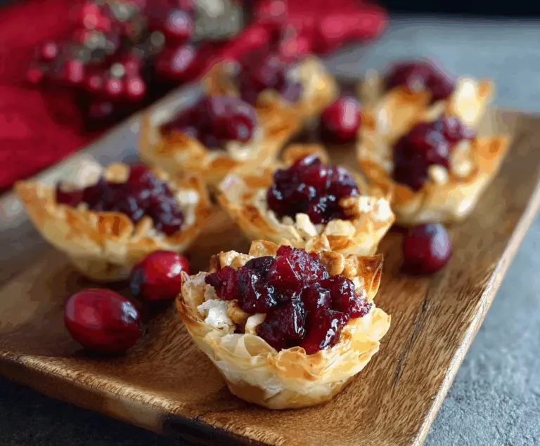 Goat Cheese Cranberry Phyllo Cups
