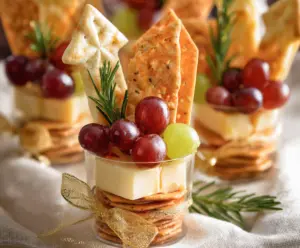 Delicious cheese and crackers cups, perfect for appetizers or parties.