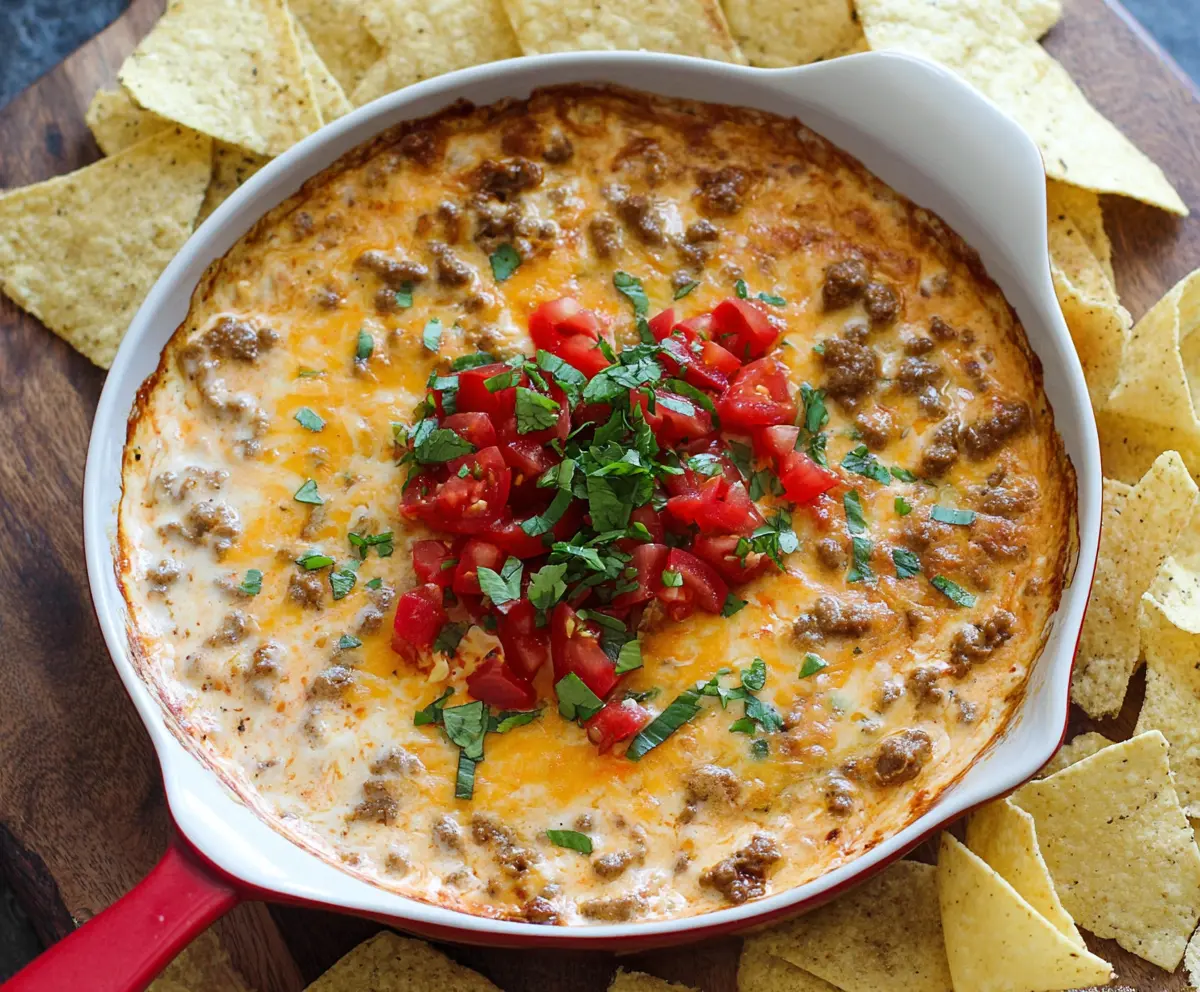 Cream Cheese Sausage Dip served in a bowl, perfect for parties and gatherings.