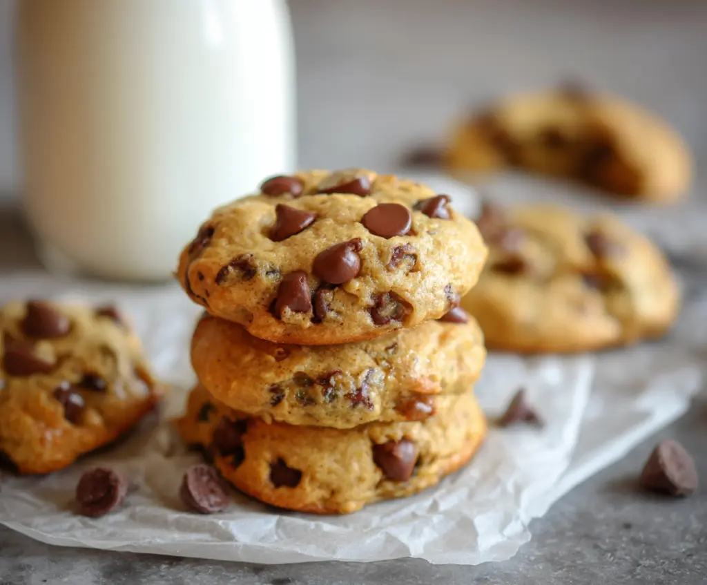 Delicious Greek Yogurt Protein Cookies on a plate, showcasing a healthy snack with high protein content.