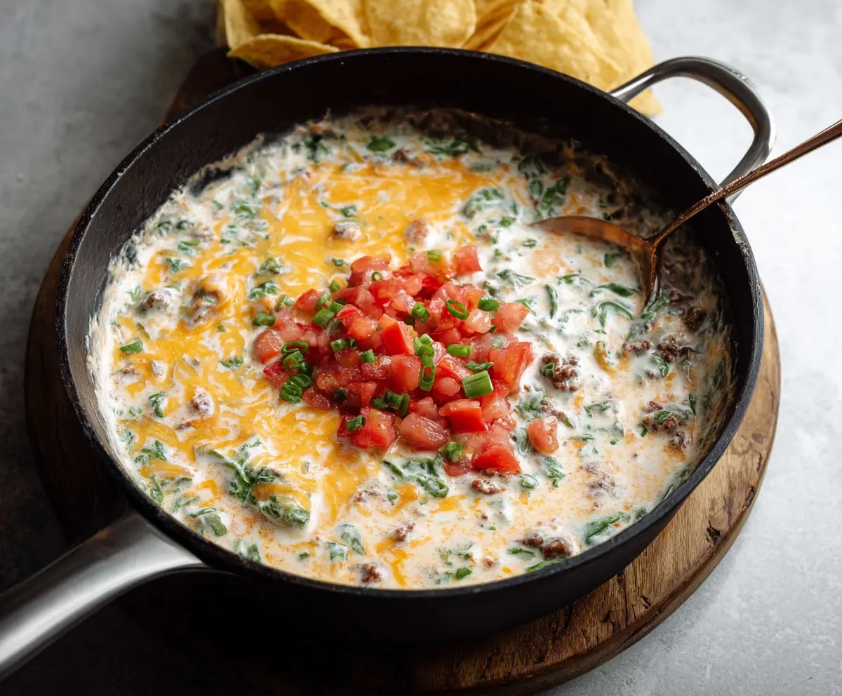 Delicious 54th Street Gringo Dip served with fresh tortilla chips, perfect for sharing at parties.