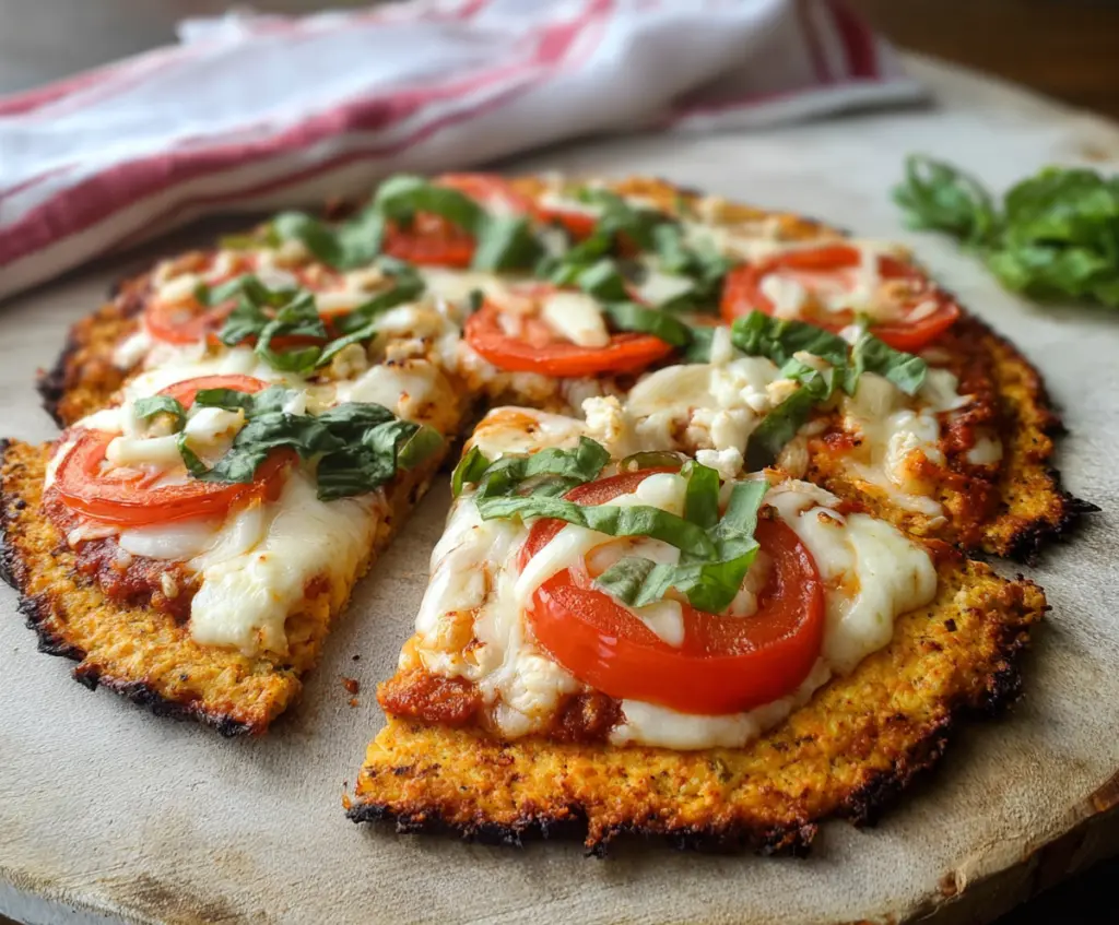 Delicious homemade cottage cheese pizza crust on a baking tray, ready to be topped.