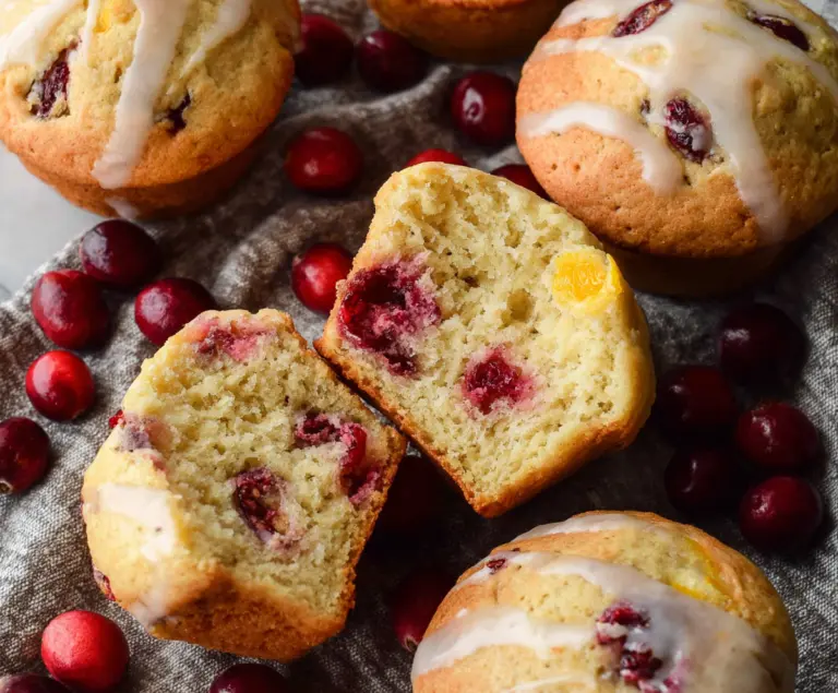 Sourdough Cranberry Orange Muffins