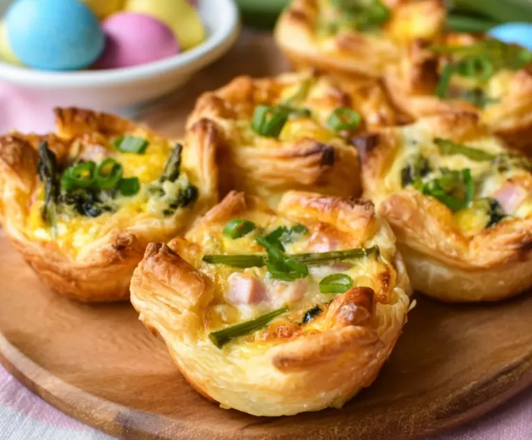 Easter Puff Pastry Quiche Cups