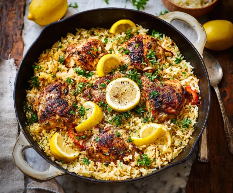 Greek Lemon Rice With Chicken