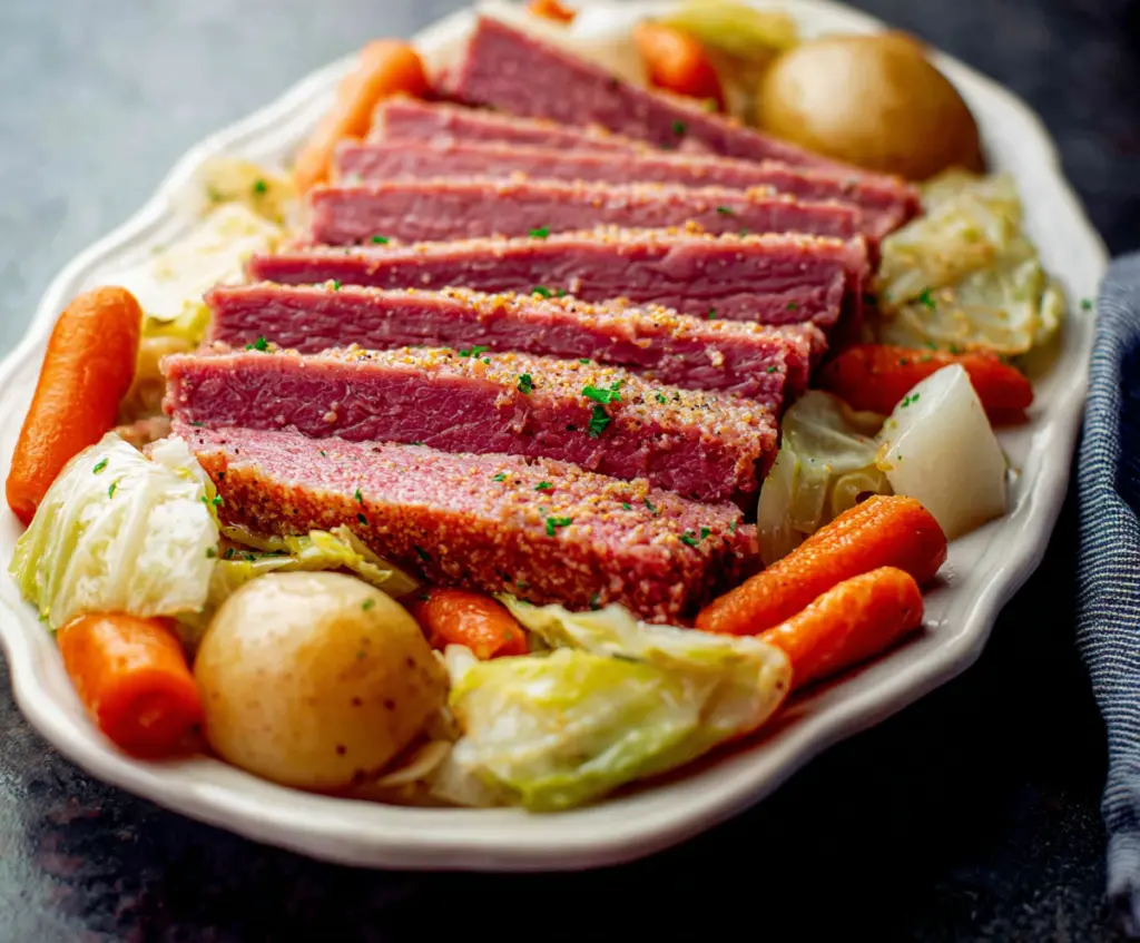 Delicious homemade Instant Pot corned beef with tender cabbage and carrots