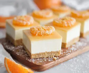 Delicious Orange Creamsicle Cheesecake Bars with vibrant orange topping and creamy cheesecake base