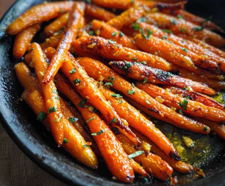 Honey Garlic Roasted Carrots