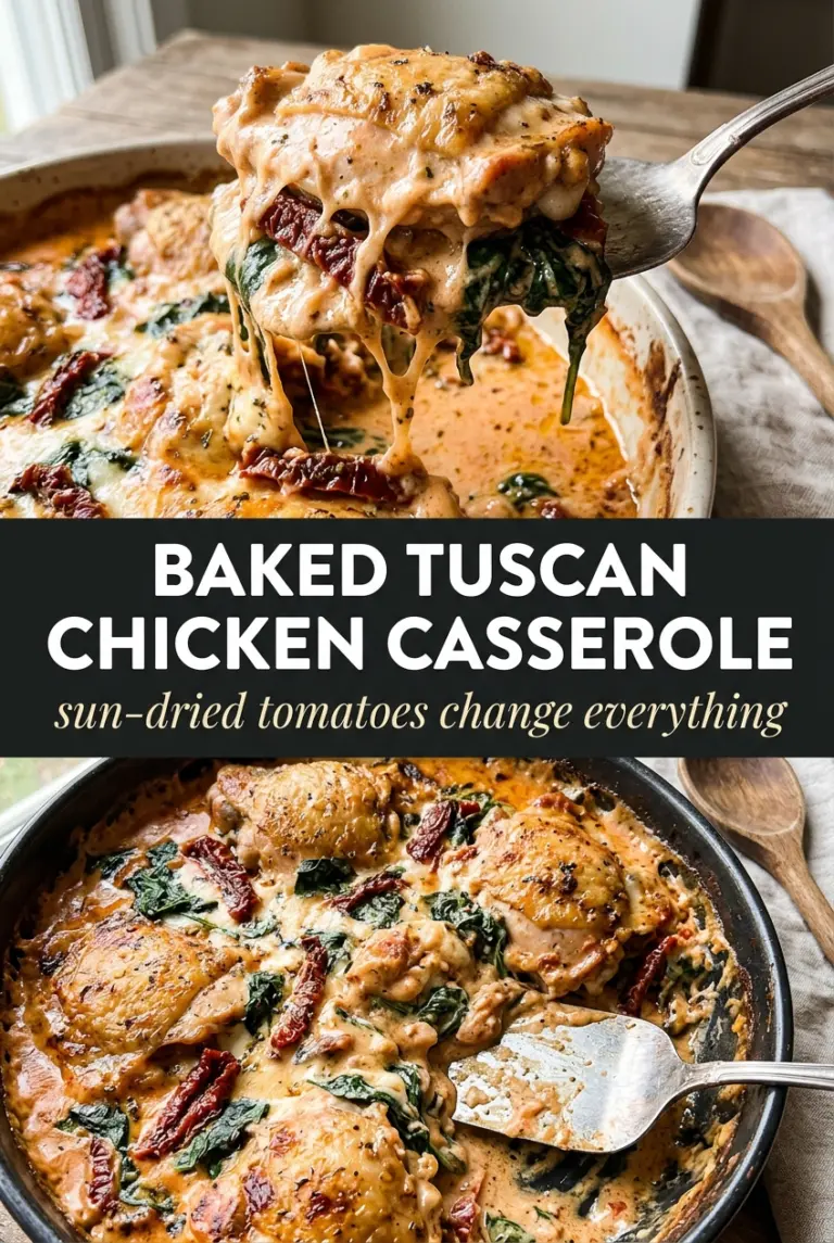 Baked Tuscan Chicken Casserole