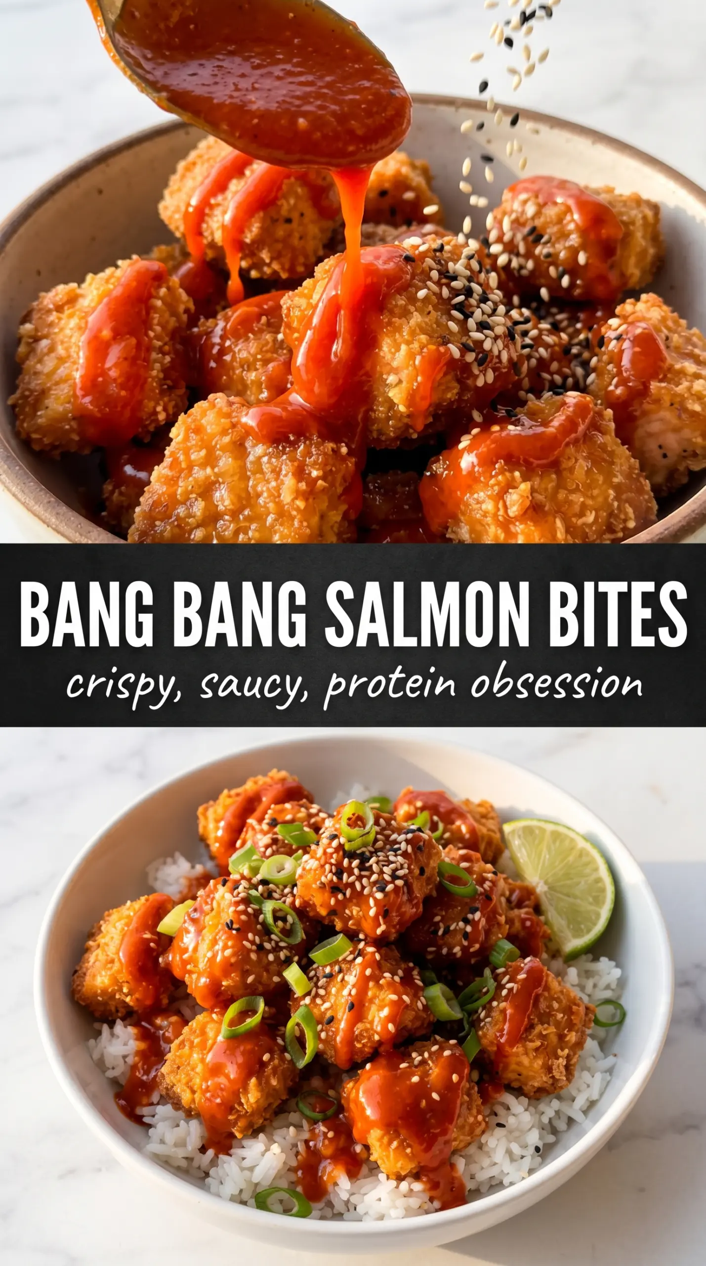 Bang Bang Salmon Bites crispy saucy