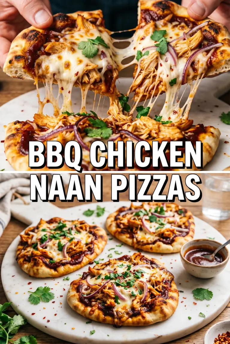BBQ Chicken Naan Pizzas
