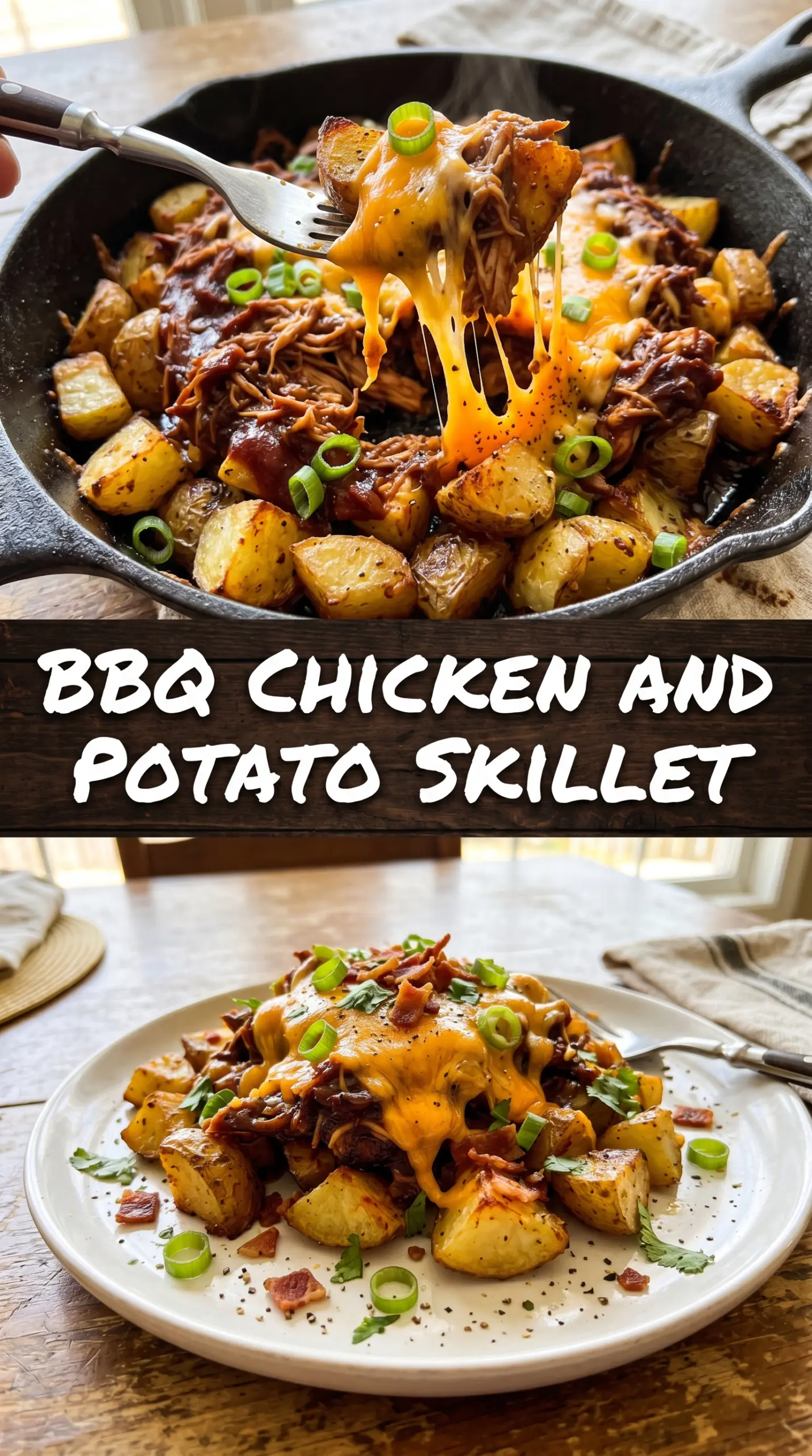 BBQ Chicken Potato Skillet smoky one-pan dinner