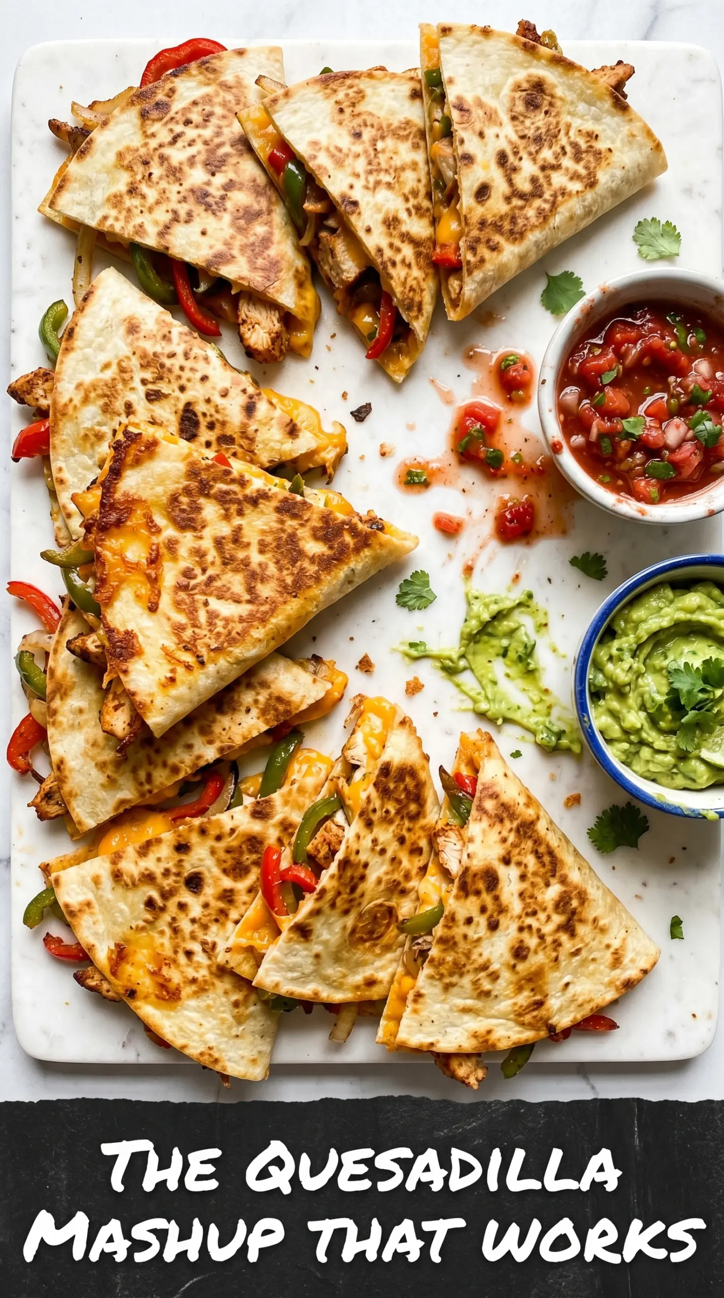 Blackstone Chicken Fajita Quesadillas crispy melty colorful