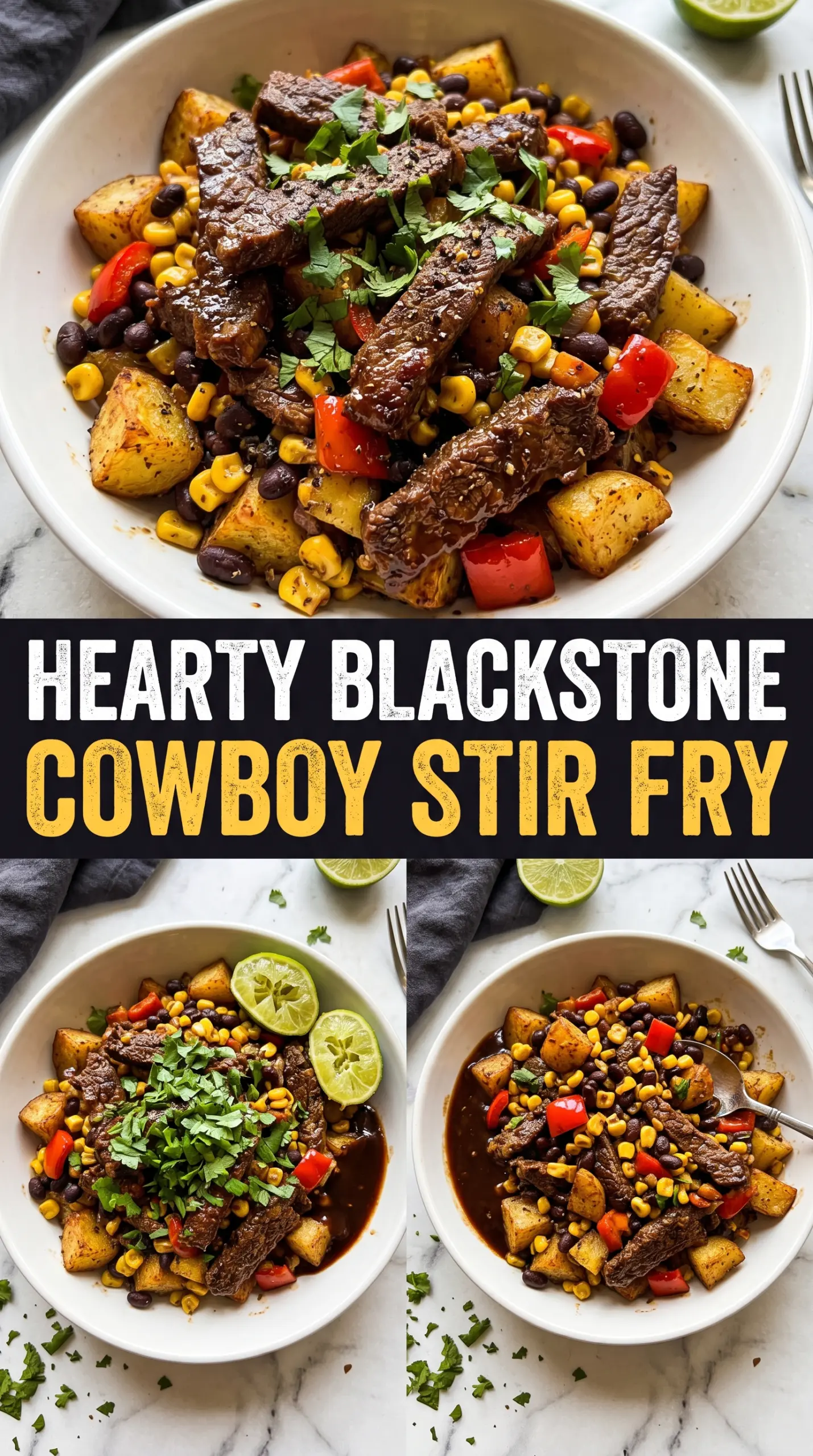 Blackstone Cowboy Stir Fry beefy peppers corn