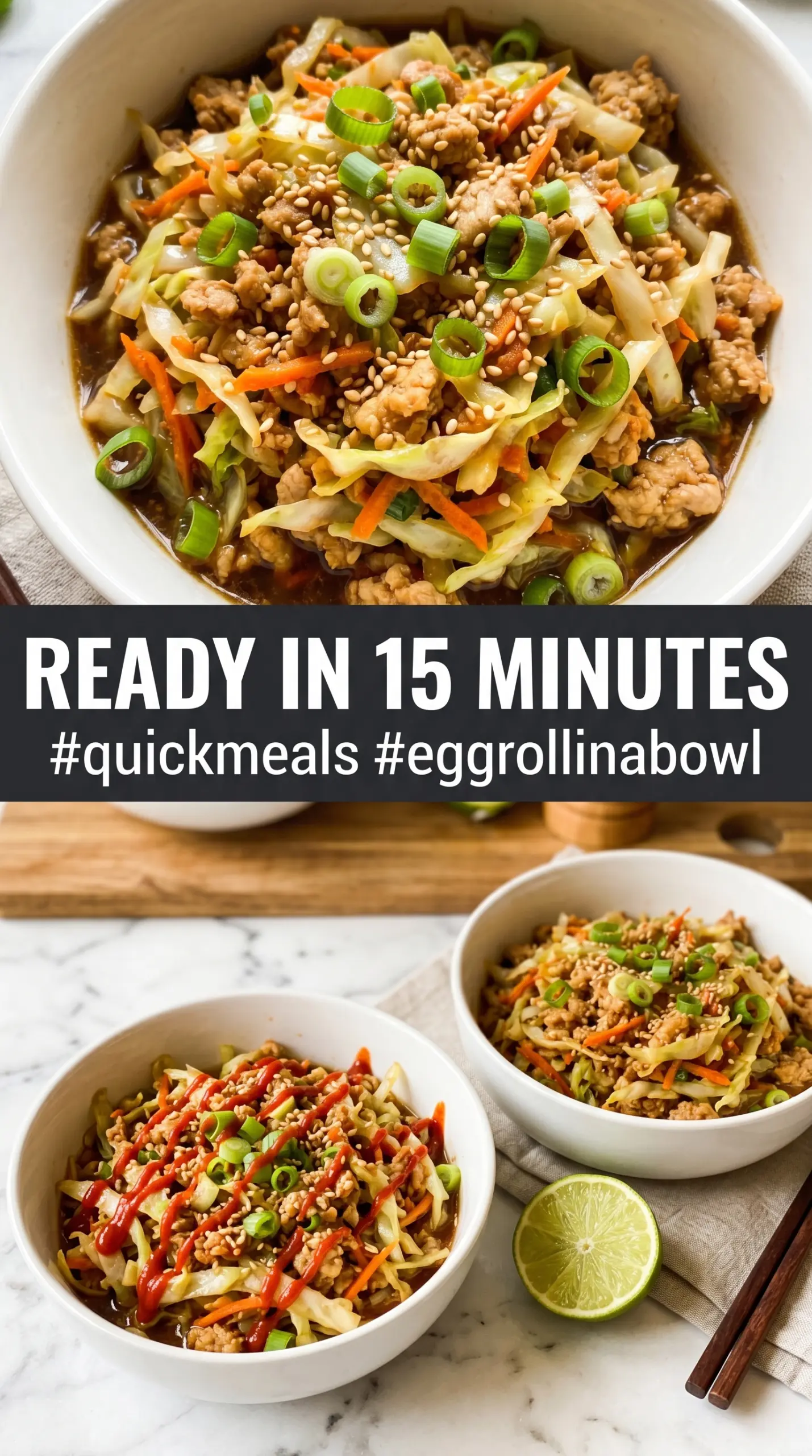 Blackstone Egg Roll in a Bowl colorful pork cabbage