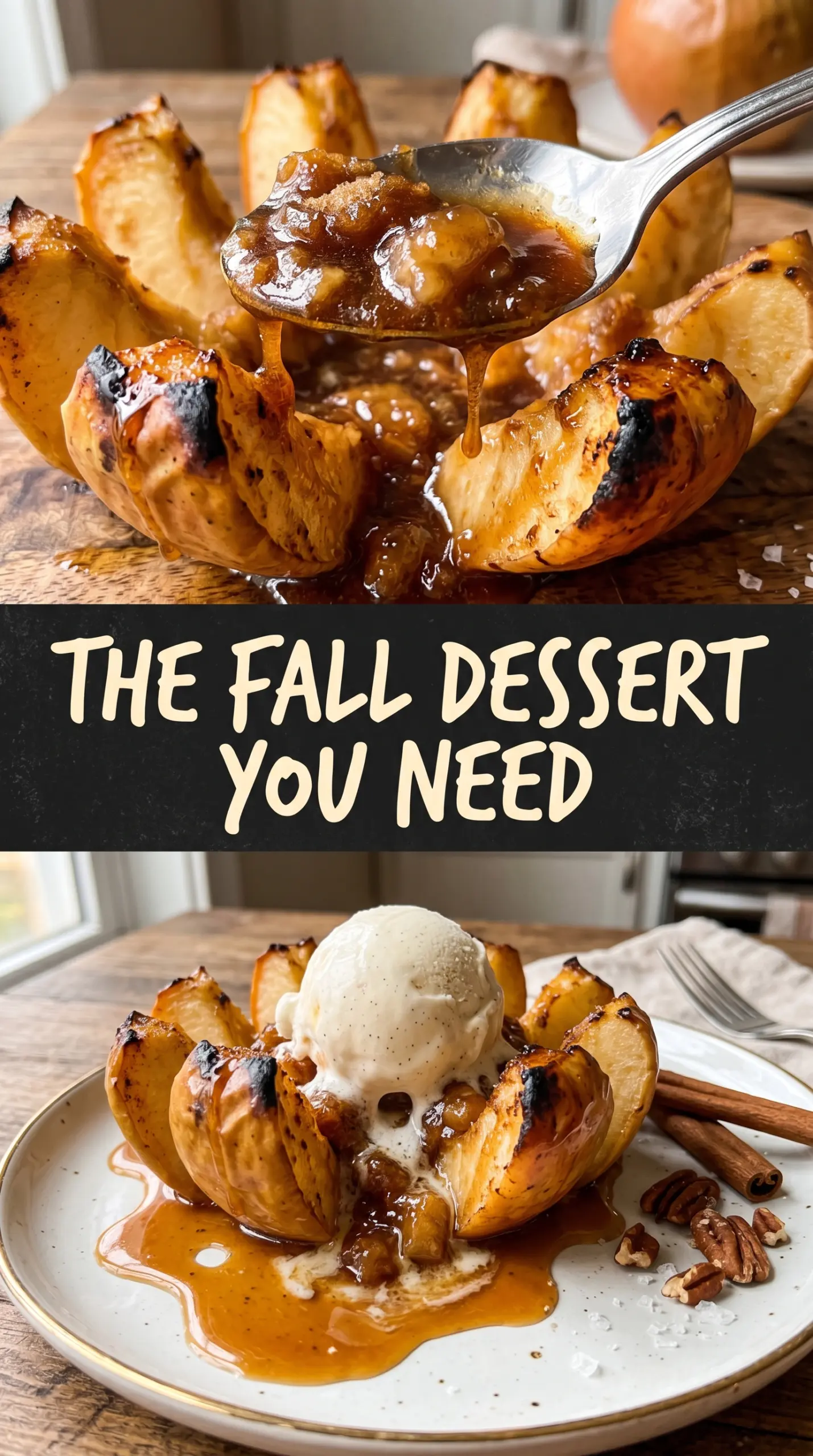 Bloomin' Grilled Apples caramelized cinnamon dessert