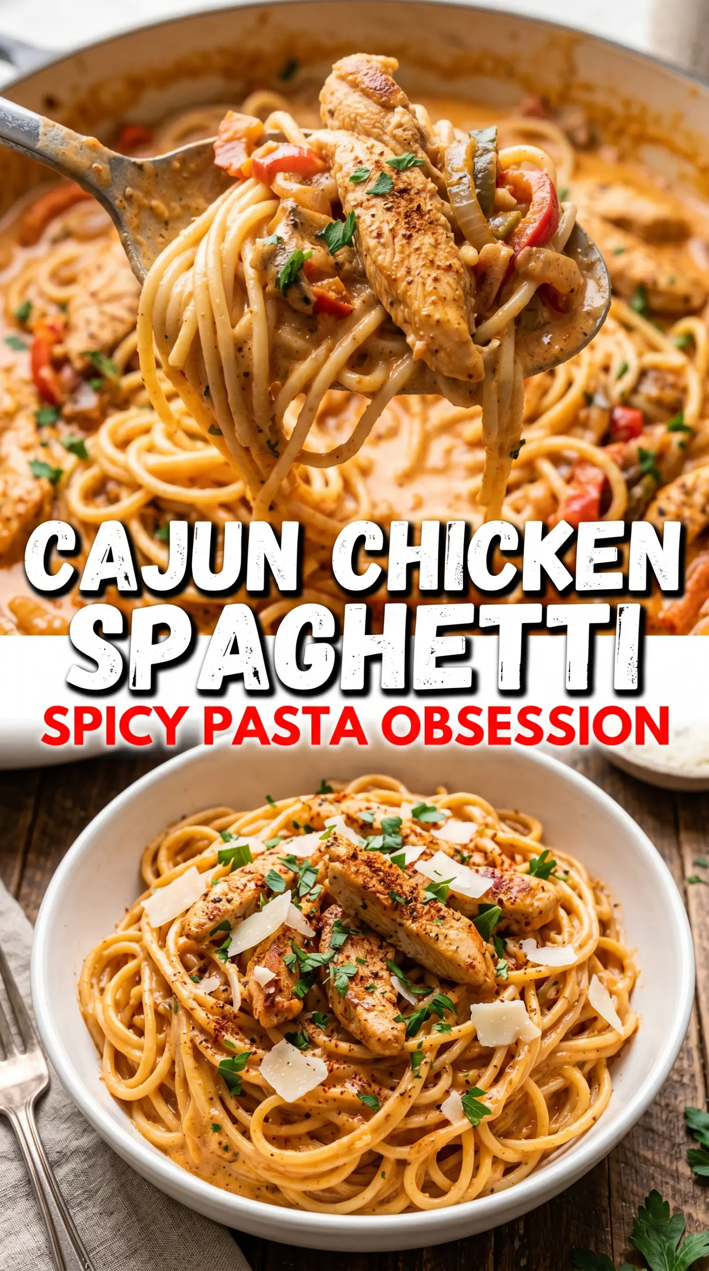Cajun chicken spaghetti smoky creamy